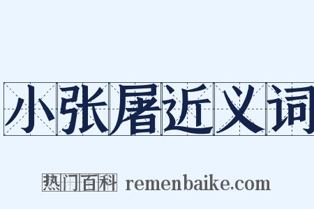小张屠近义词是什么意思的图片